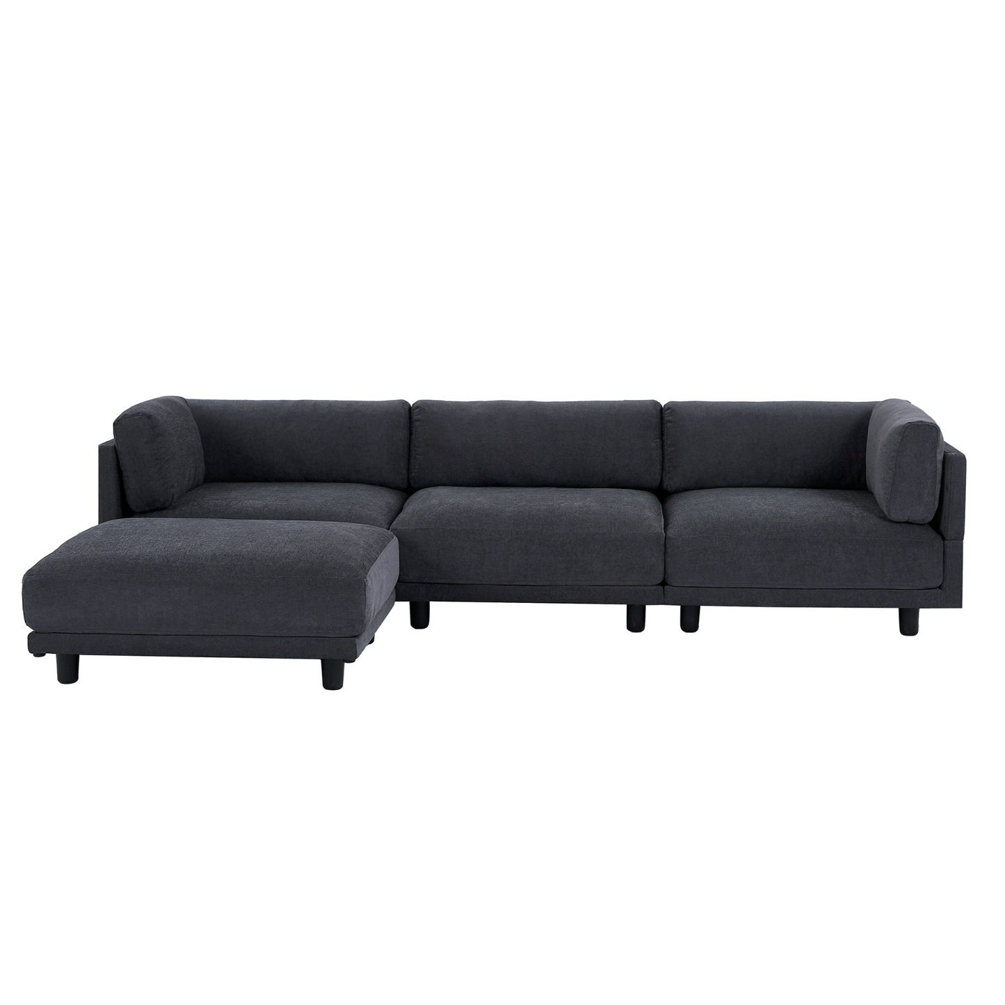 Upholstery Convertible Sectional Sofa, L Shaped Couch with Reversible Chaise, Goodies N Stuff