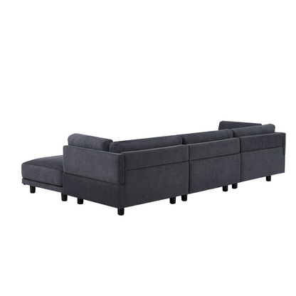 Upholstery Convertible Sectional Sofa, L Shaped Couch with Reversible Chaise, Goodies N Stuff