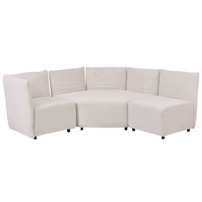 Stylish Sofa Set with Polyester Upholstery with Adjustable Back with Free Combination for Living Room, Goodies N Stuff