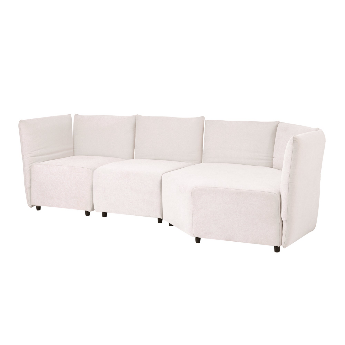 Stylish Sofa Set with Polyester Upholstery with Adjustable Back with Free Combination for Living Room, Goodies N Stuff