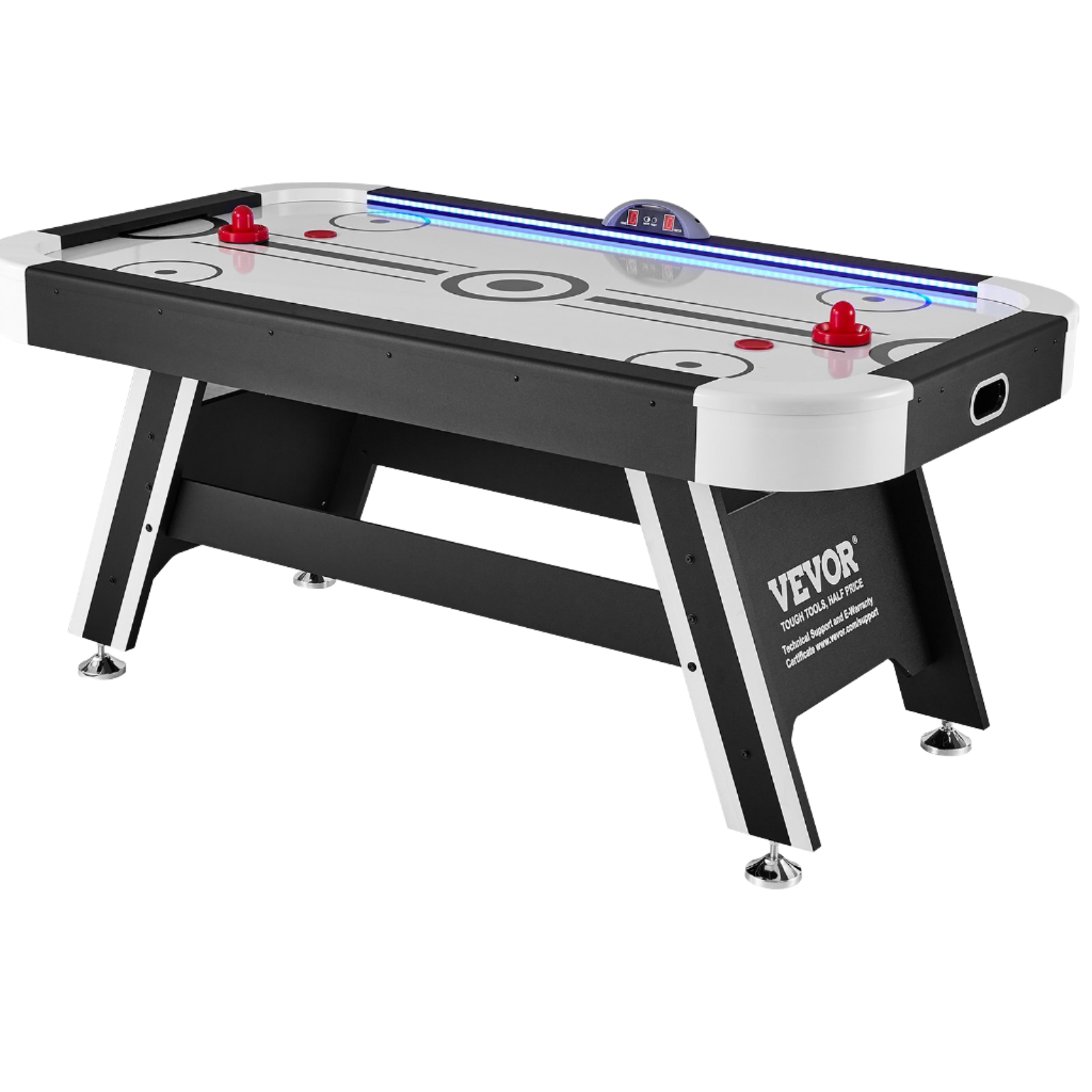 VEVOR Air-Powered Hockey Table, 72" Indoor Hockey Table for Kids and Adults, LED Sports Hockey Game with 2 Pucks, 2 Pushers, and Electronic Score System, Arcade Gaming Set for Game Room Family Home, Goodies N Stuff