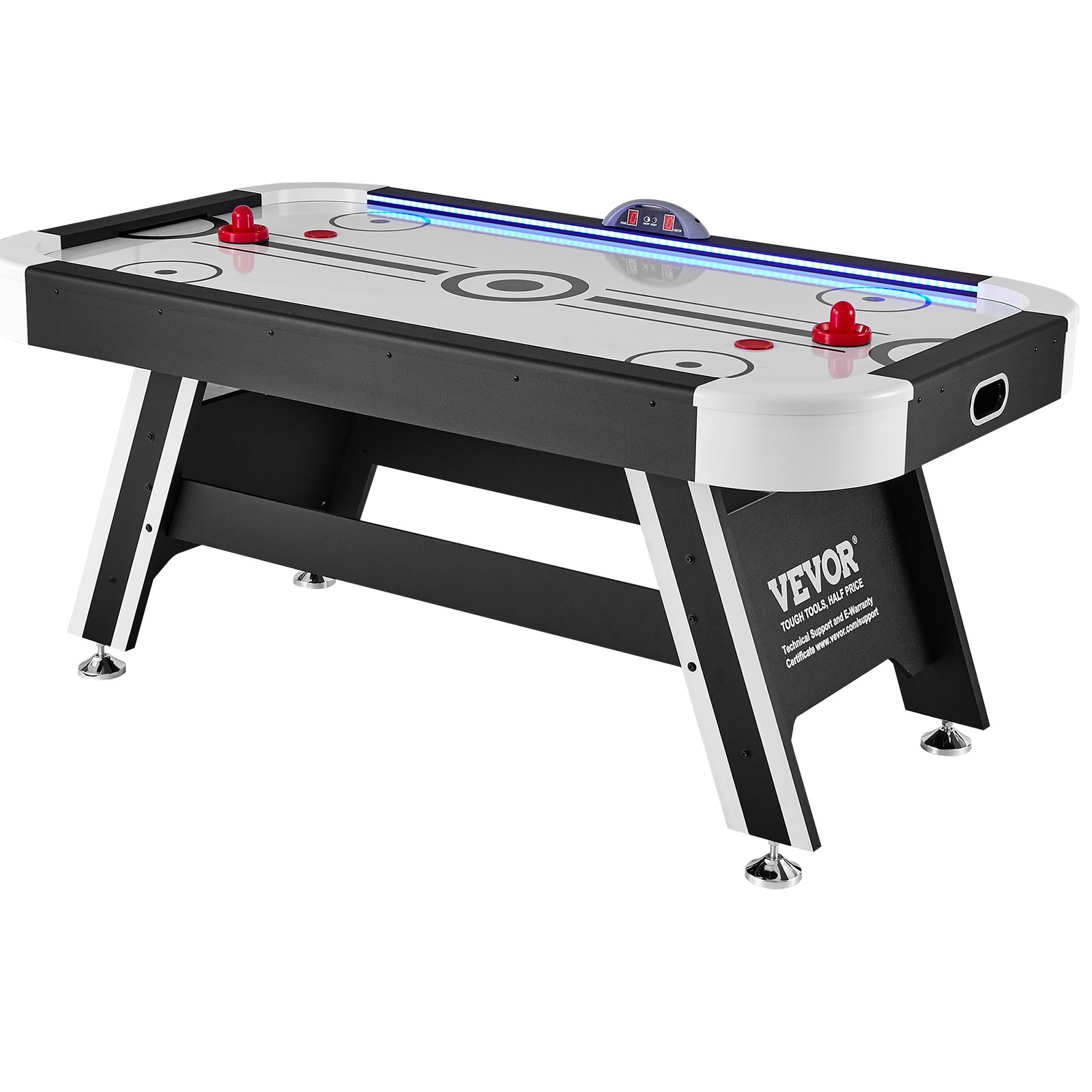 VEVOR Air-Powered Hockey Table, 72" Indoor Hockey Table for Kids and Adults, LED Sports Hockey Game with 2 Pucks, 2 Pushers, and Electronic Score System, Arcade Gaming Set for Game Room Family Home, Goodies N Stuff