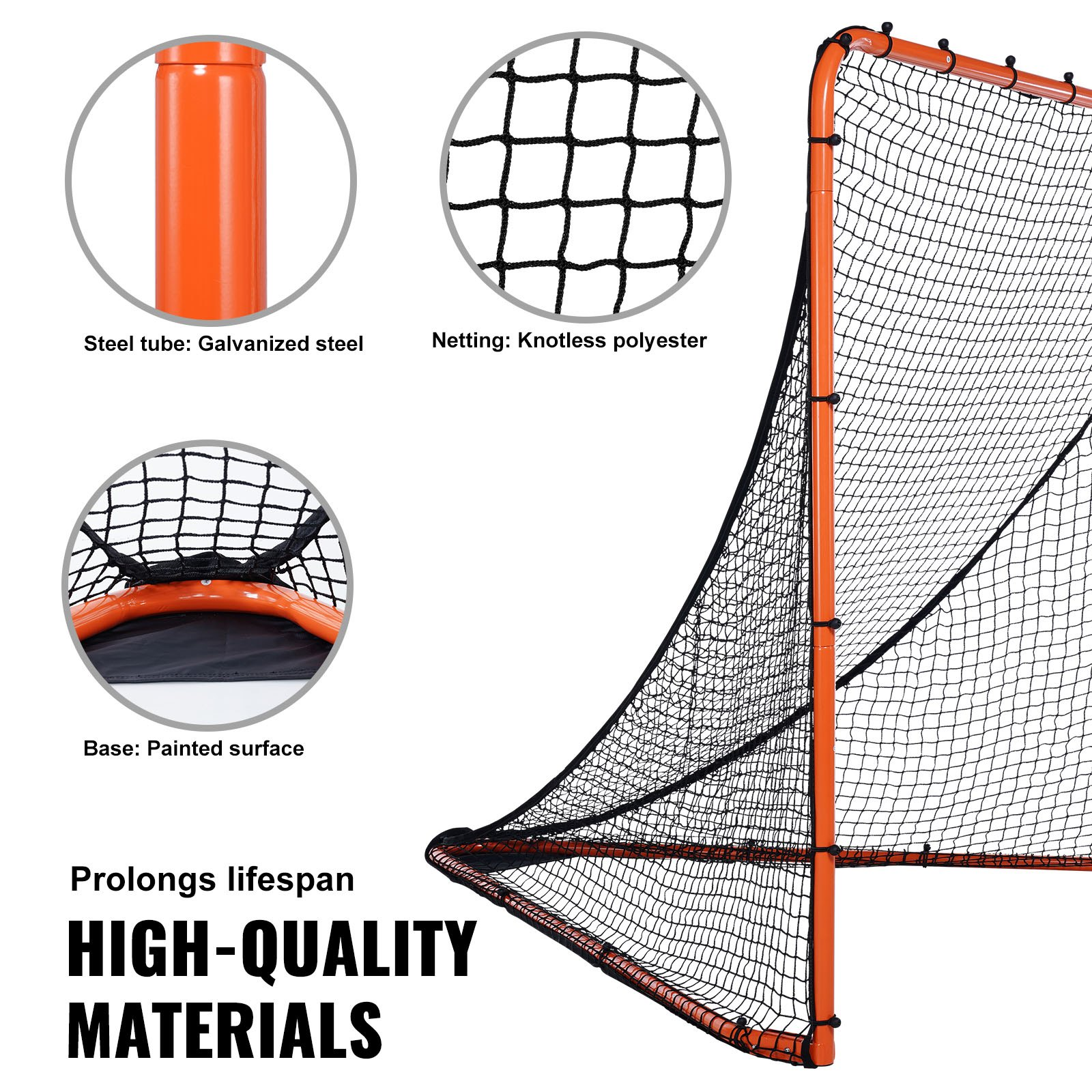 VEVOR Lacrosse Goal, 6' x 6' Lacrosse Net, Folding Portable Backyard Training Equipment, Goodies N Stuff