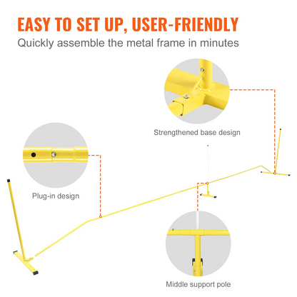 VEVOR Portable Pickleball Net System - 22FT Regulation Size Net, Weather Resistant Metal Frame & Strong PE Net, Goodies N Stuff
