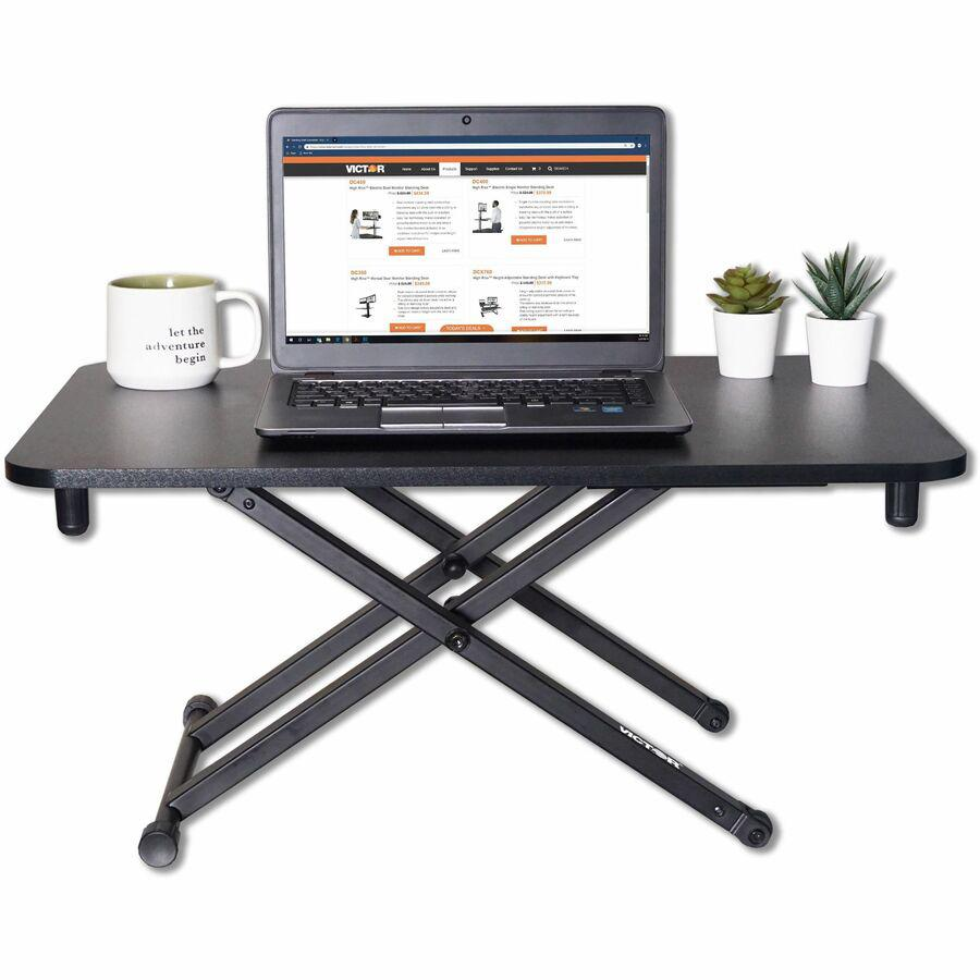 Victor Laptop Desk Riser - 28.7" Width x 18.5" Depth - Desk - Black, Goodies N Stuff