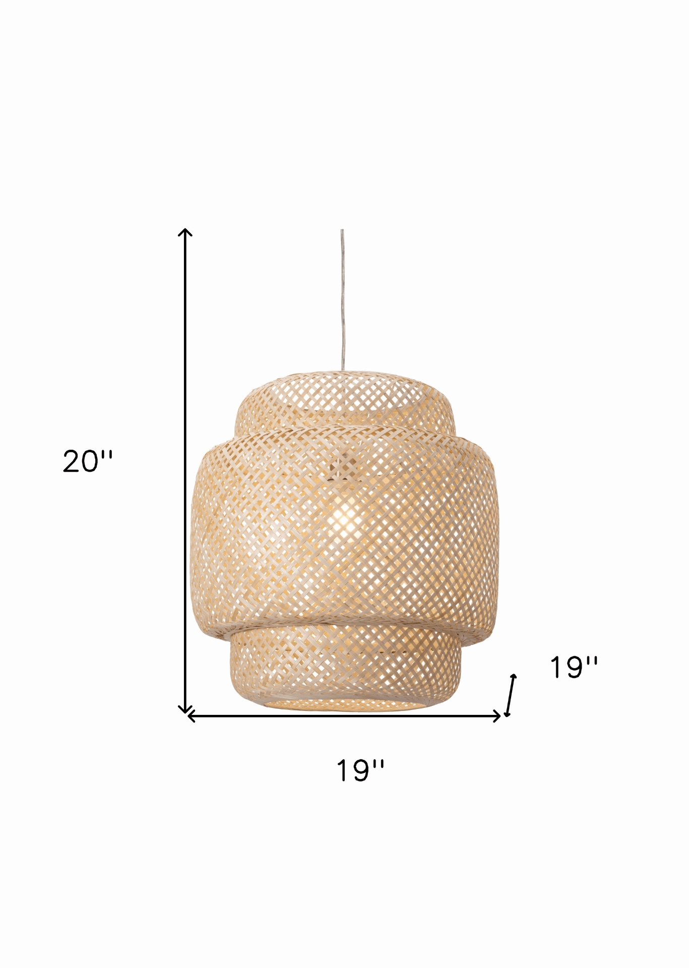 "Natural Boho Weave Ceiling Lamp"