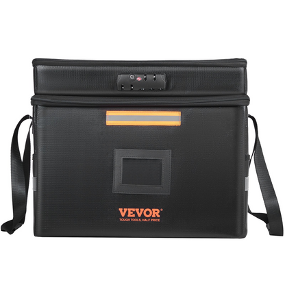 VEVOR Fireproof Document Box, 2000℉ Fireproof Document Bag with 3 Storage Layers, 15.35"x12.4"x13.98", Fireproof Wallet, Large Briefcase, Money Storage, Passport, Documents, Bank File, Goodies N Stuff