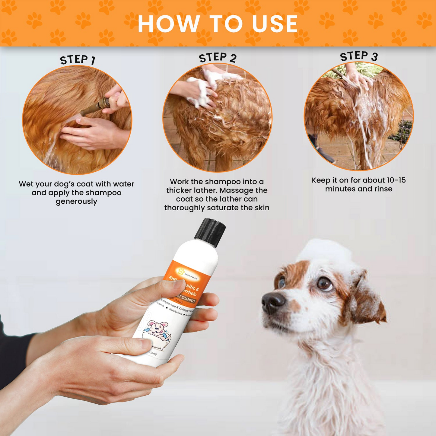 Sulfur Salicylic Acid Oatmeal Dog Shampoo - Antiparasitic and Antiseborrheic Formula, Goodies N Stuff