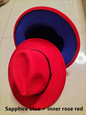 Flat Brim European And American  Woolen Top Color Matching  Fedora Jazz Hat, Goodies N Stuff