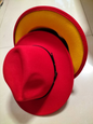 Flat Brim European And American  Woolen Top Color Matching  Fedora Jazz Hat, Goodies N Stuff