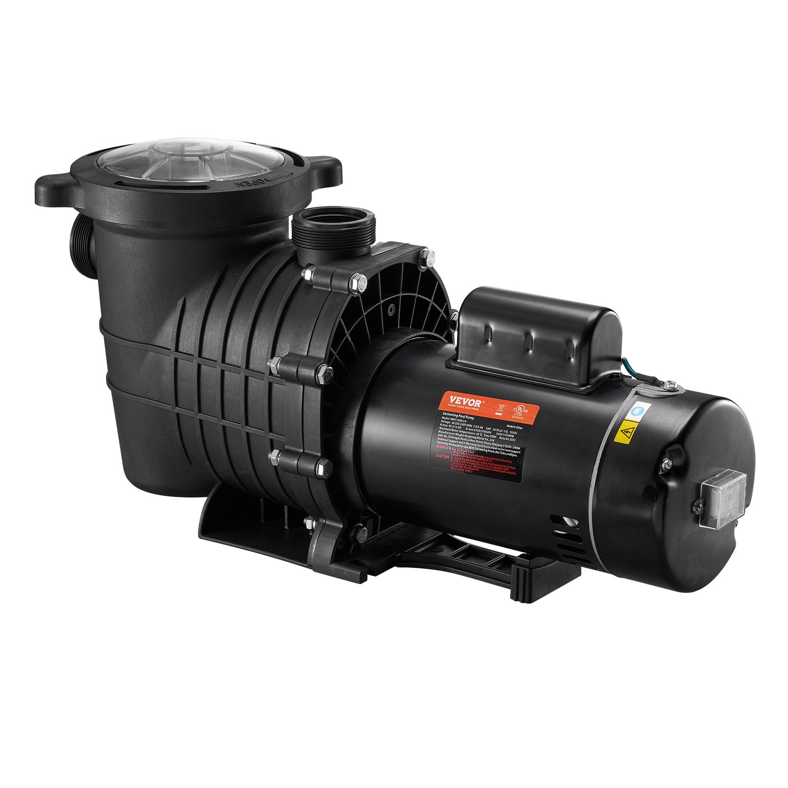 VEVOR Pool Pump 1.5HP 230V, Variable Dual Speed Pumps 1100W for Above Ground Pool, Powerful Self-priming Pump w/ Strainer Filter Basket, 5400 GPH Max. Flow, Energy Saving Swimming Pool Pump, Goodies N Stuff