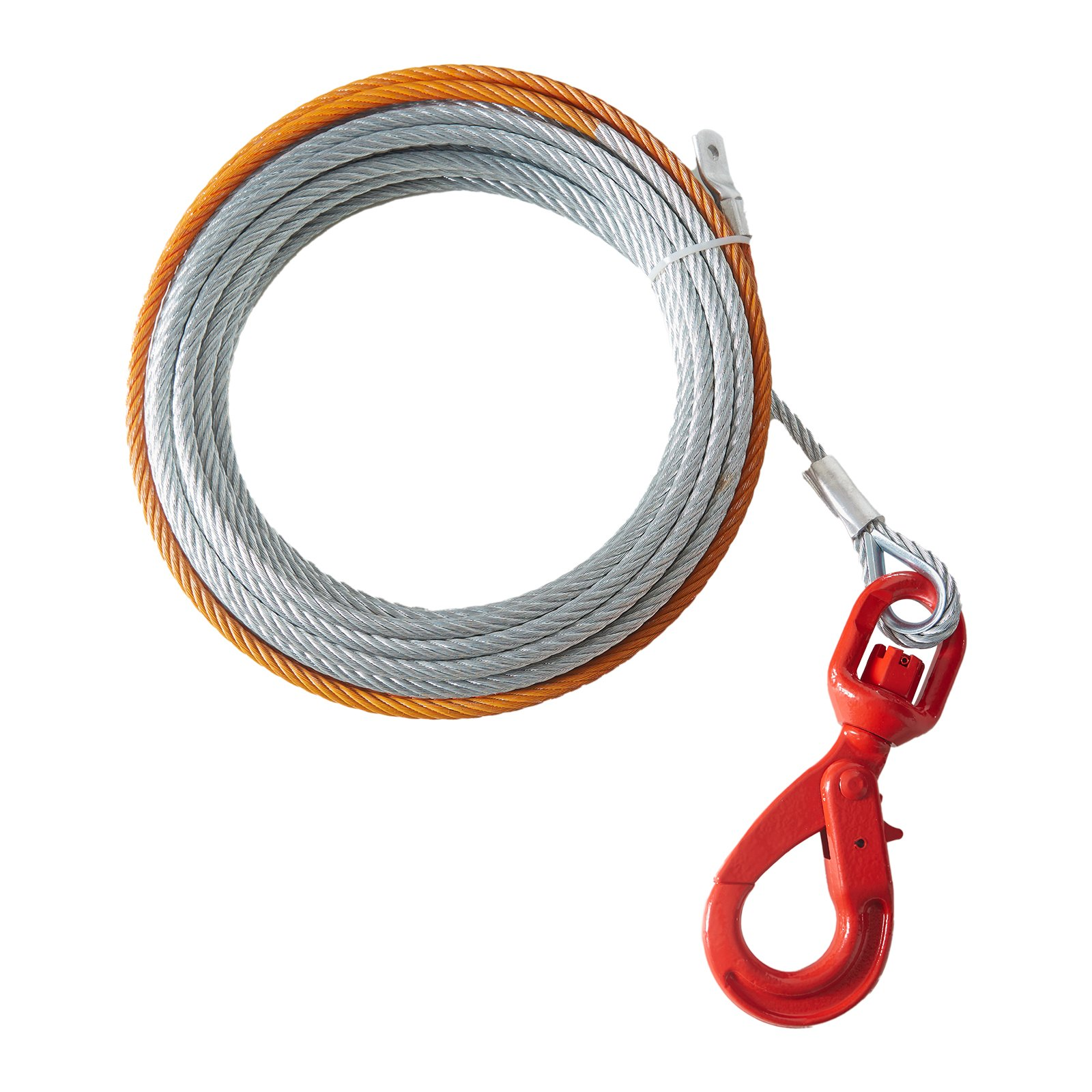 VEVOR Galvanized Steel Winch Cable, 3/8 Inch x 75 Feet 15,200 lbs Breaking Strength, Wire Winch Rope with Swivel Hook, Towing Cable Heavy Duty, Universal Fit for SUV, Large Off-Road Vehicle, Truck, Goodies N Stuff