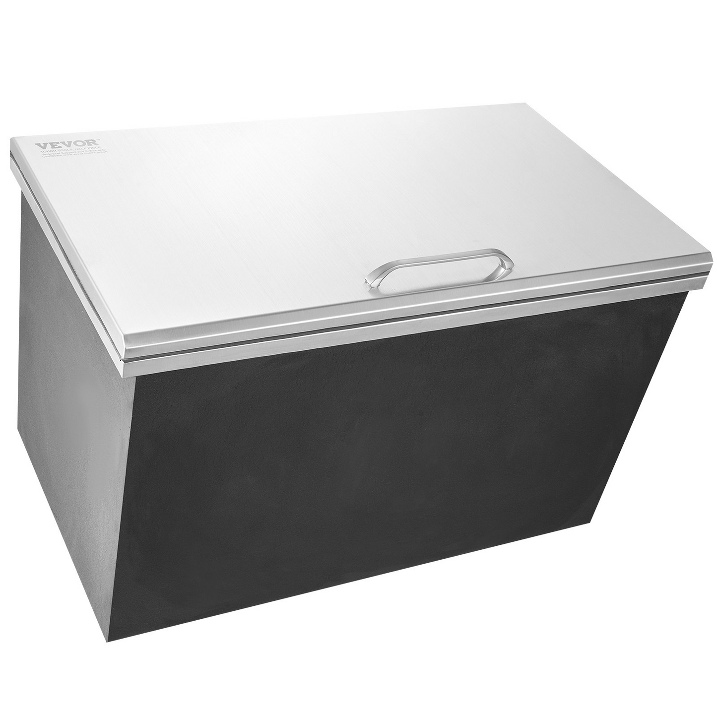 VEVOR Drop in Ice Chest, 24"L x 20"W x 15"H Stainless Steel Ice Cooler, Commercial Ice Bin with Hinged Cover, 40 qt Outdoor Kitchen Ice Bar, Drain-pipe and Drain Plug Included, for Cold Wine Beer, Goodies N Stuff