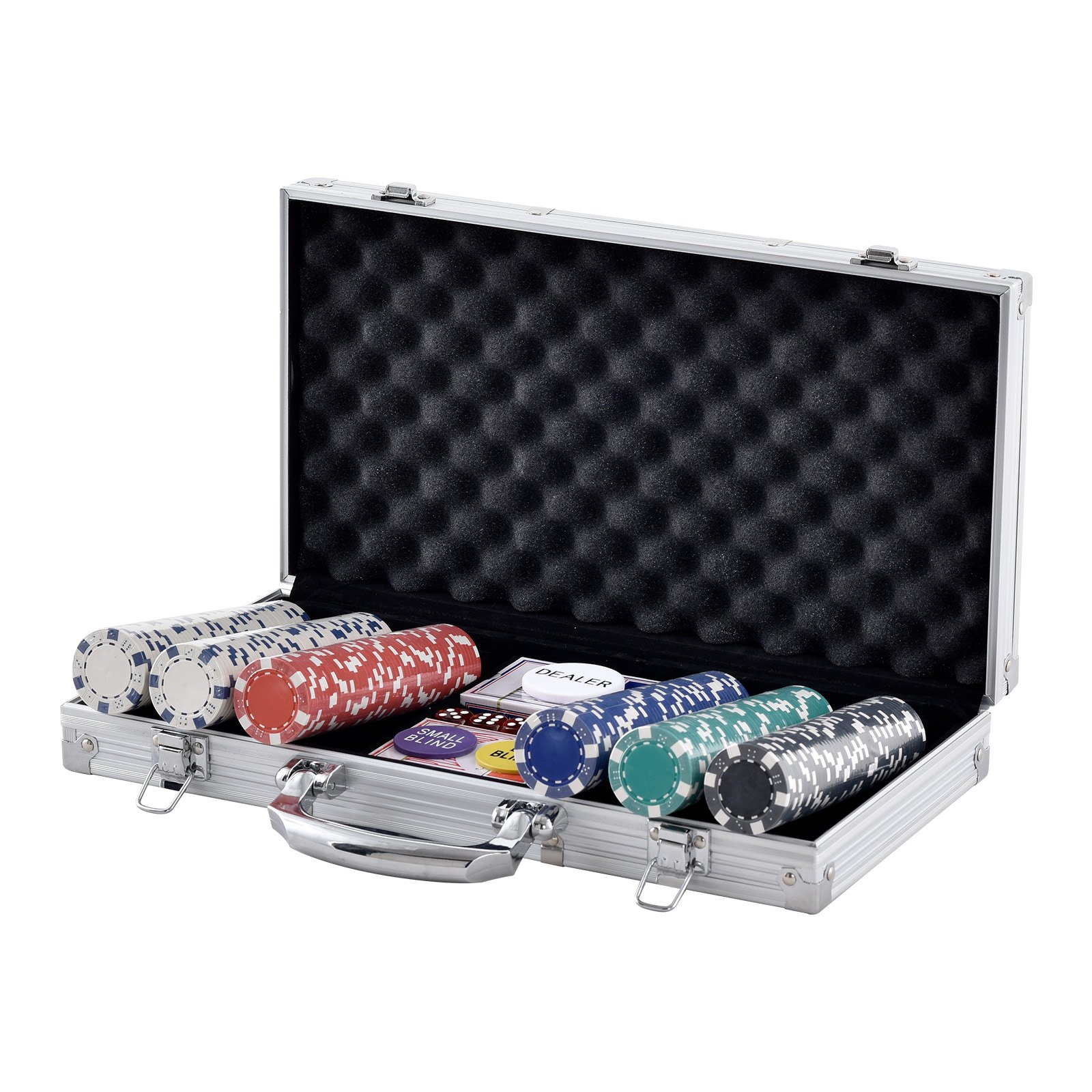 VEVOR Poker Chip Set, 300-Piece Poker Set with Aluminum Case, Goodies N Stuff