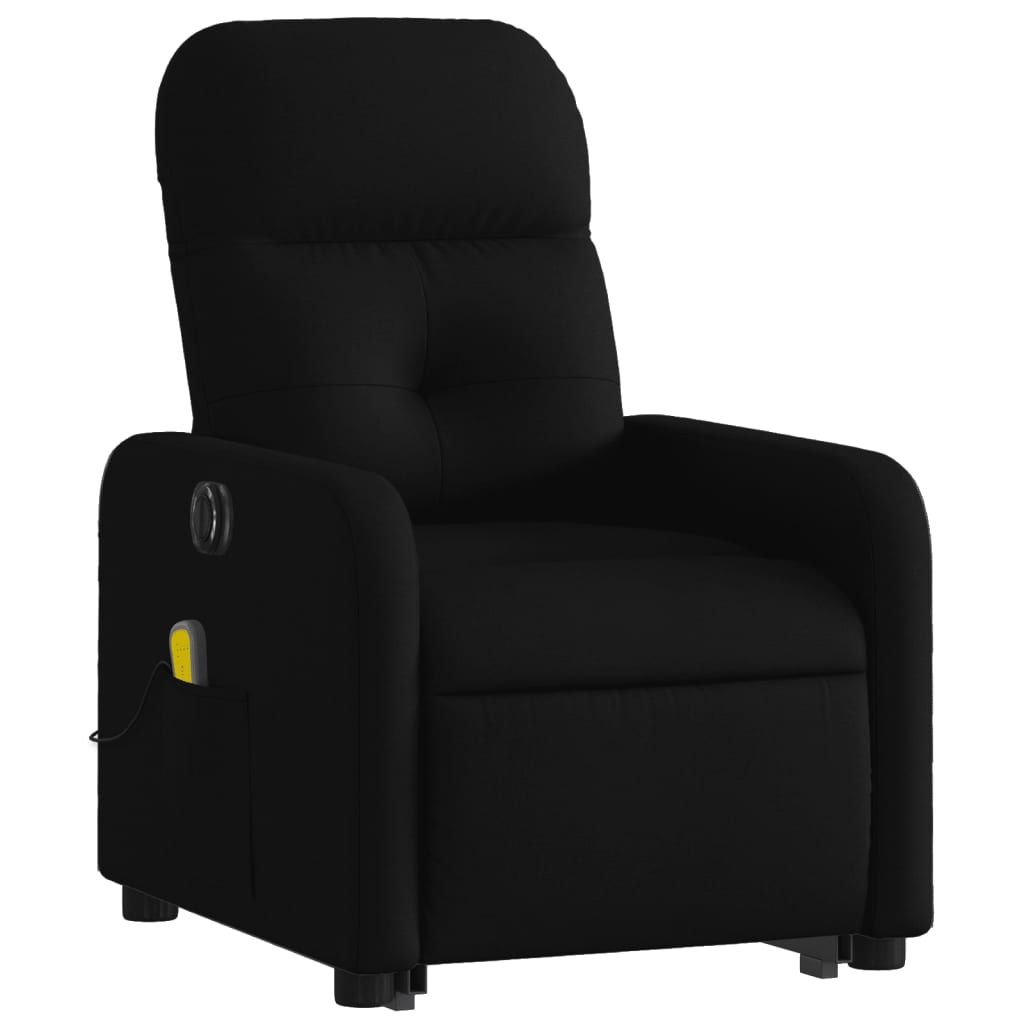 vidaXL Electric Stand up Massage Recliner Chair Black Fabric, Goodies N Stuff