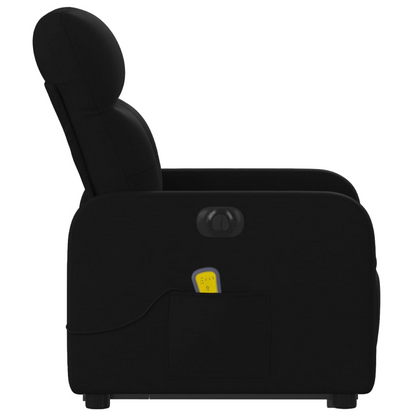 vidaXL Electric Stand up Massage Recliner Chair Black Fabric, Goodies N Stuff