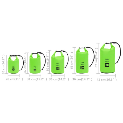 vidaXL Dry Bag Green 1.3 gal PVC, Goodies N Stuff