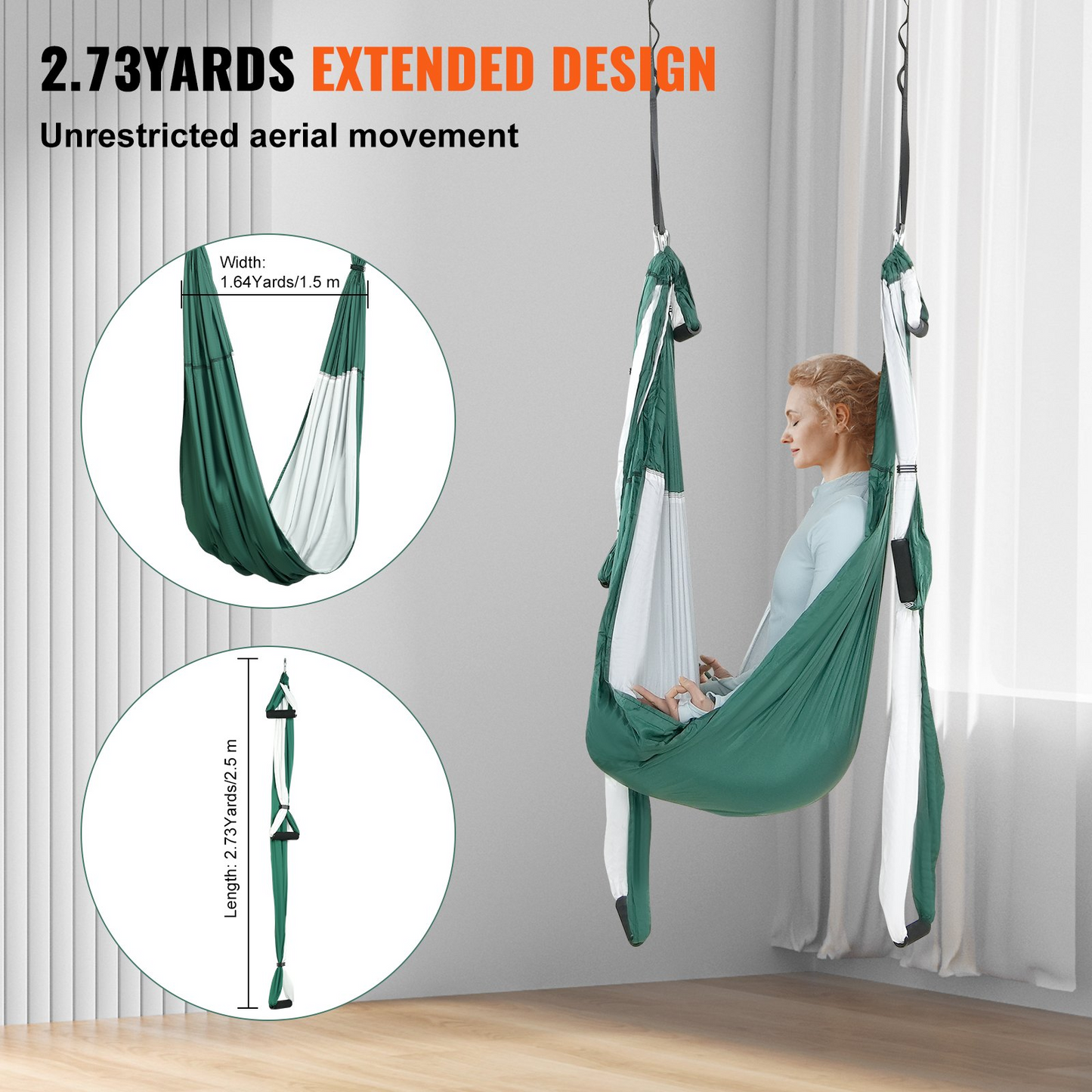 VEVOR Aerial Yoga Swing Set - Yoga Hammock Hanging Swing for Inversion and Aerial Yoga, Goodies N Stuff