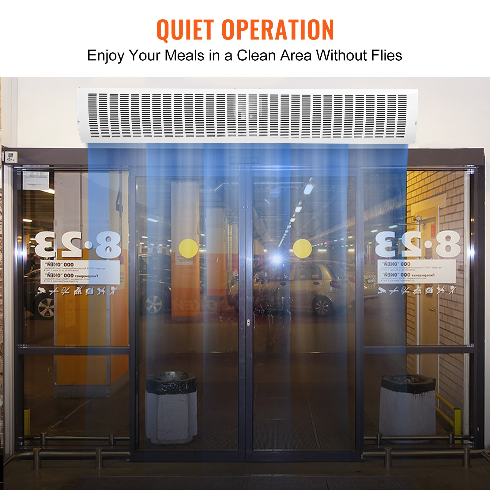 VEVOR 60" Commercial Indoor Air Curtain Super Power 2 Speeds 2100CFM, Wall Mounted Air Curtains for Doors, Indoor Over Door Fan with Heavy Duty Limit Switch, Easy-Install 110V Unheated, Goodies N Stuff