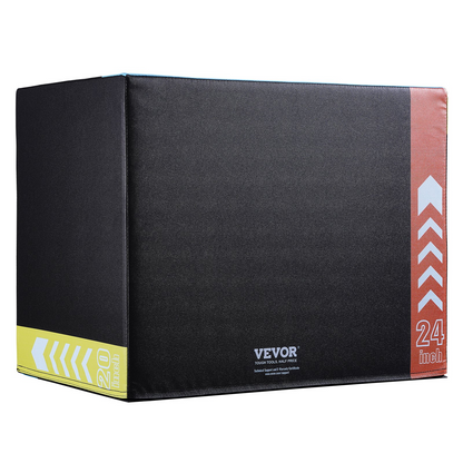 VEVOR 3 in 1 Plyometric Jump Box, 30/24/20 Inch Cotton Plyo Box, Goodies N Stuff