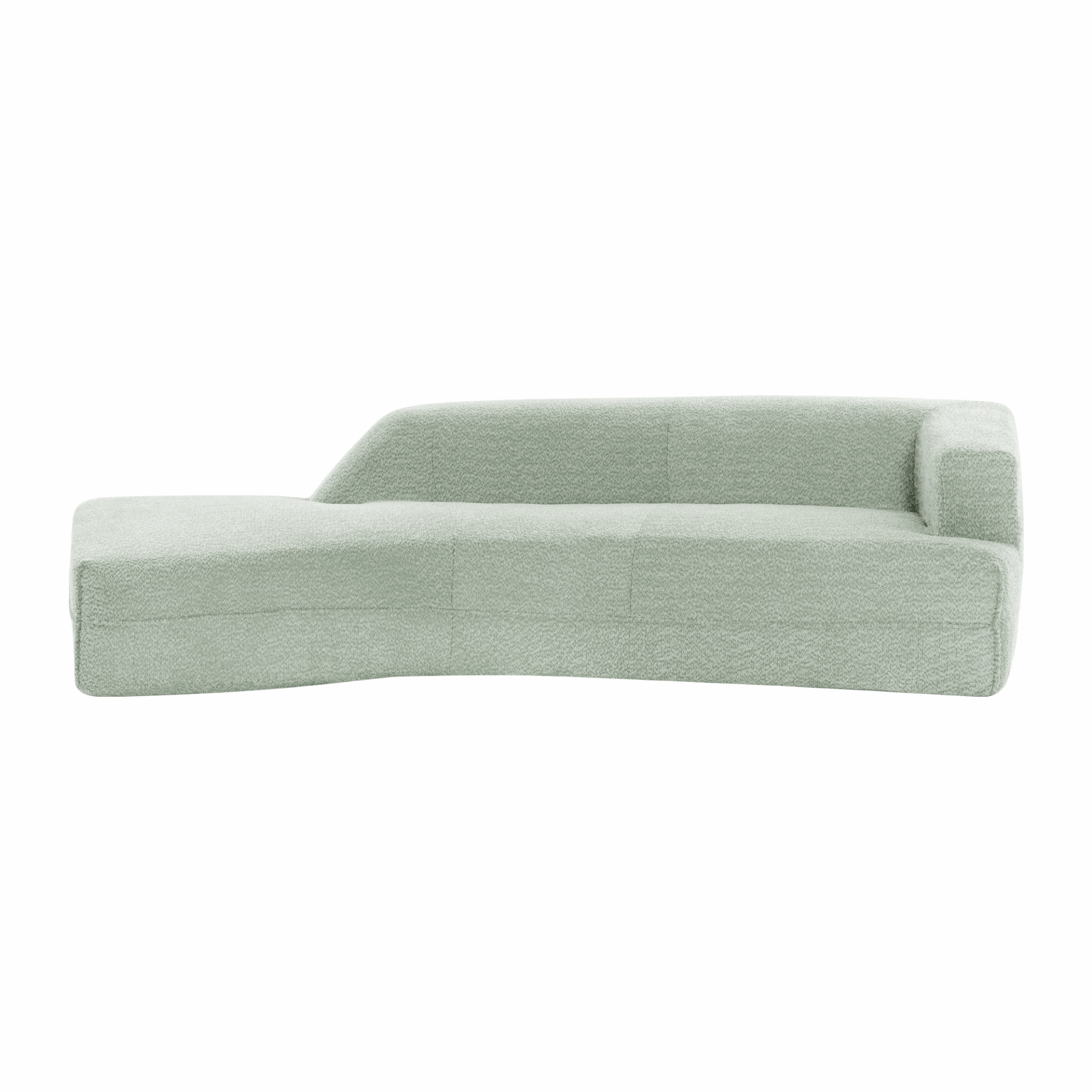 109.4" Curved Chaise Lounge Modern Indoor Sofa Couch for Living Room, Green, Goodies N Stuff