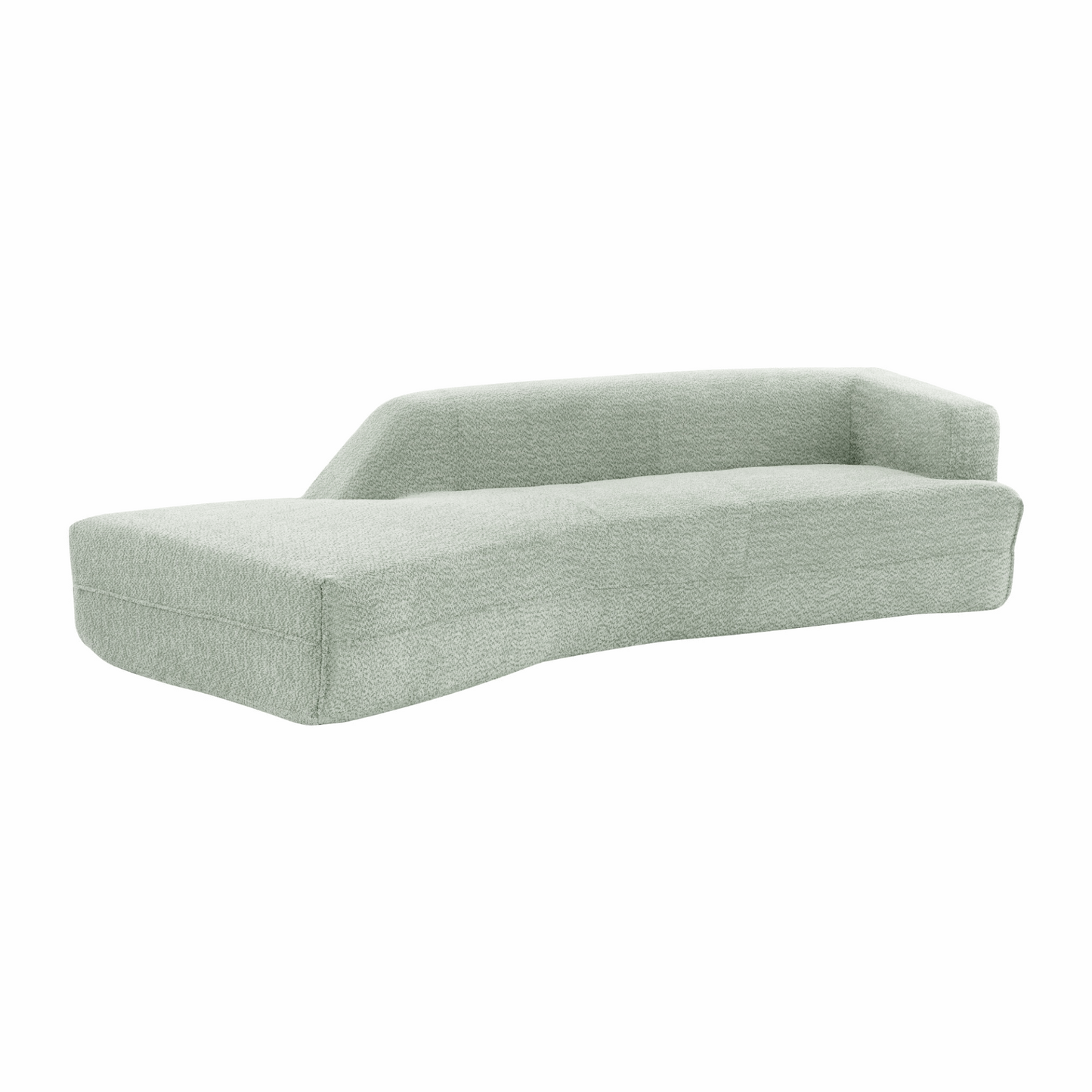 109.4" Curved Chaise Lounge Modern Indoor Sofa Couch for Living Room, Green, Goodies N Stuff