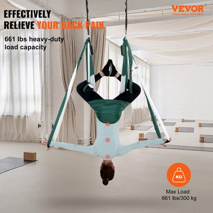 VEVOR Aerial Yoga Swing Set - Yoga Hammock Hanging Swing for Inversion and Aerial Yoga, Goodies N Stuff