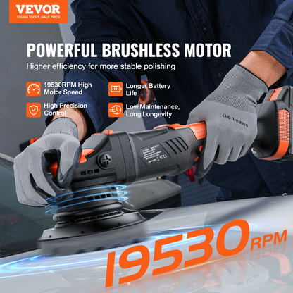 VEVOR 20V Cordless Buffer Polisher 6" Brushless Polisher with 1PCS 4.0Ah Battery, Goodies N Stuff