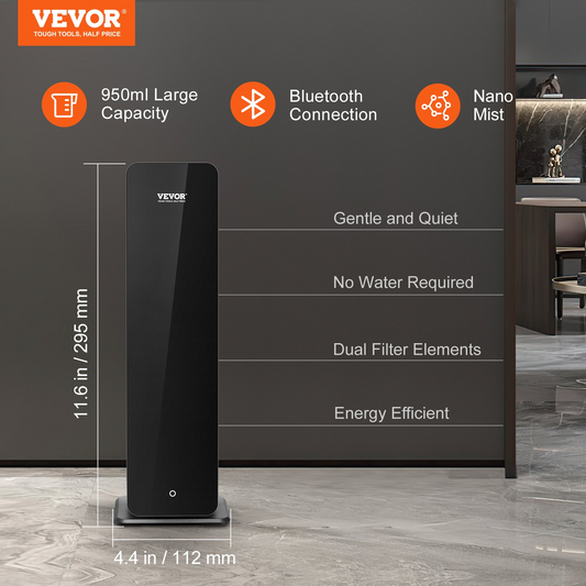 VEVOR Scent Air Machine for Home, 950ml Bluetooth Smart Cold Air Diffuser, 3000sq.ft Waterless Essential Oil Scent Air Diffuser, Floor Standing Aromatherapy Machine for Large Room, Office, Hotel, Goodies N Stuff