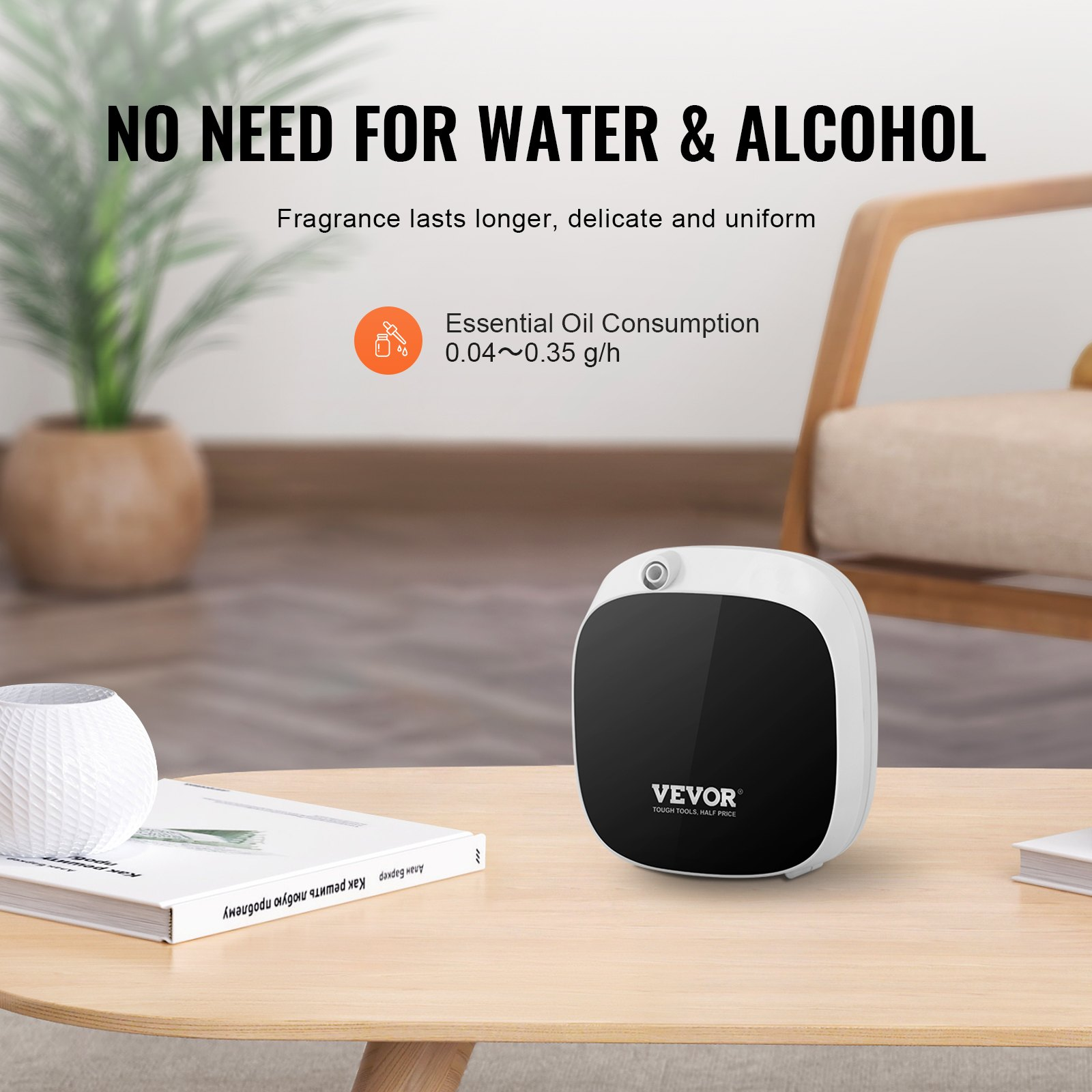 VEVOR Scent Air Machine for Home, 100ML with Cold Air Technology, Waterless Smart Essential Oil Diffuser with USB & Battery Powered, Cover Up to 1000 Sq.Ft for Living Room, Bath Room, Spa, Goodies N Stuff