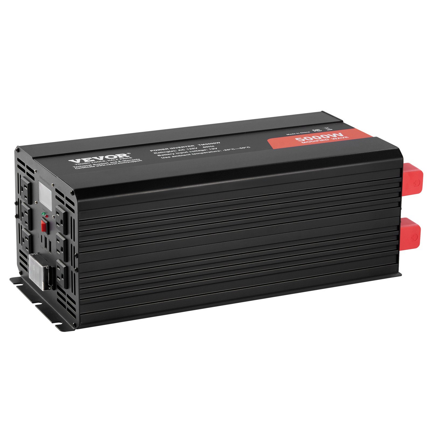 VEVOR Modified Sine Wave Inverter, 5000W, DC 12V to AC 120V Power Inverter with 6 AC Outlets 2 USB Port 1 Type-C Port, LCD Display and Remote Controller for High Load Home Appliances, CE FCC Certified, Goodies N Stuff