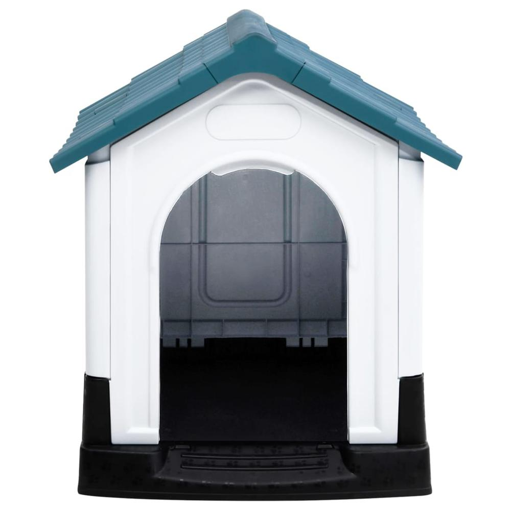 Dog House Blue 22.4"x26.8"x26" Polypropylene - Durable and Comfortable Shelter for Your Dog, Goodies N Stuff