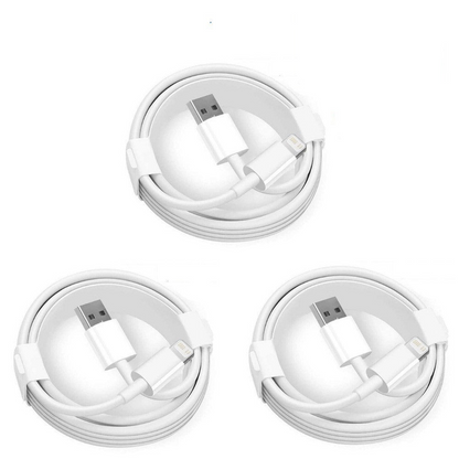 Pack of 3 Long 10FT Charging USB Cable for iPhone, Goodies N Stuff