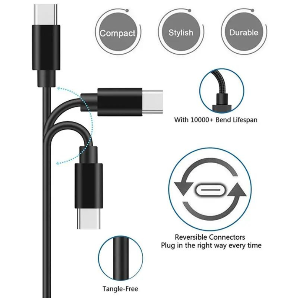 2-PACK USB-C Charging Cable, Goodies N Stuff