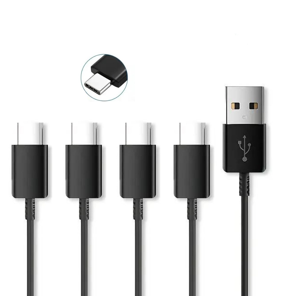 4-PACK 3FT Black USB-C  Type C Charging Cords Cable, Goodies N Stuff