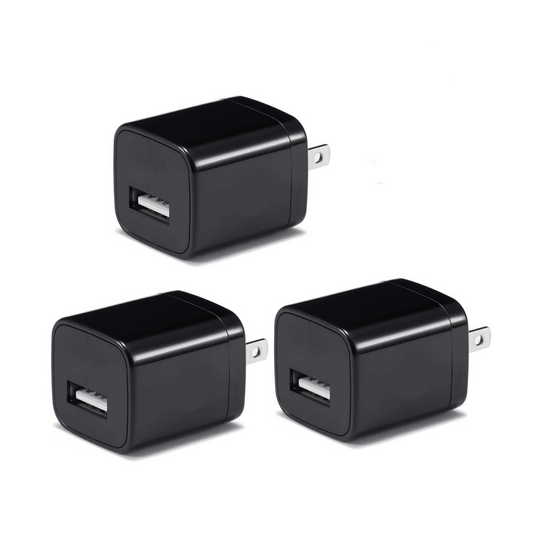 3-PACK Black/White USB Wall Charger - High Quality and Portable, Goodies N Stuff