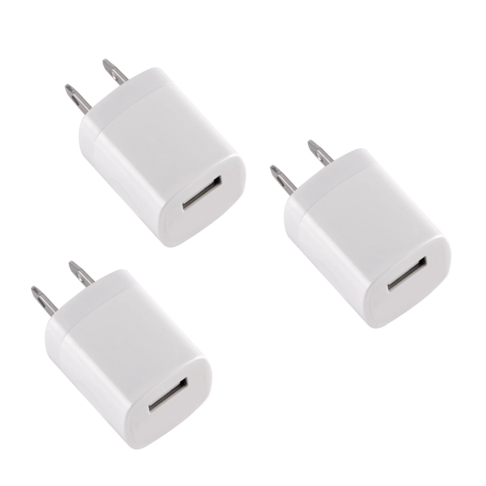 3PC USB Wall Charger Cube Single Port USB Wall Plug, Goodies N Stuff