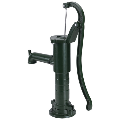 VEVOR Antique Hand Water Pump 14.6 x 5.9 x 26 inch Pitcher Pump w/Handle Cast Iron Well Pump w/ Pre-set 0.5" Holes for Easy Installation Old Fashion Pitcher Hand Pump for Home Yard Ponds Garden Green, Goodies N Stuff