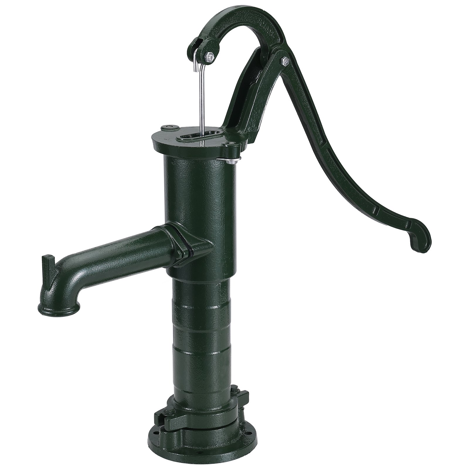 VEVOR Antique Hand Water Pump 14.6 x 5.9 x 26 inch Pitcher Pump w/Handle Cast Iron Well Pump w/ Pre-set 0.5" Holes for Easy Installation Old Fashion Pitcher Hand Pump for Home Yard Ponds Garden Green, Goodies N Stuff