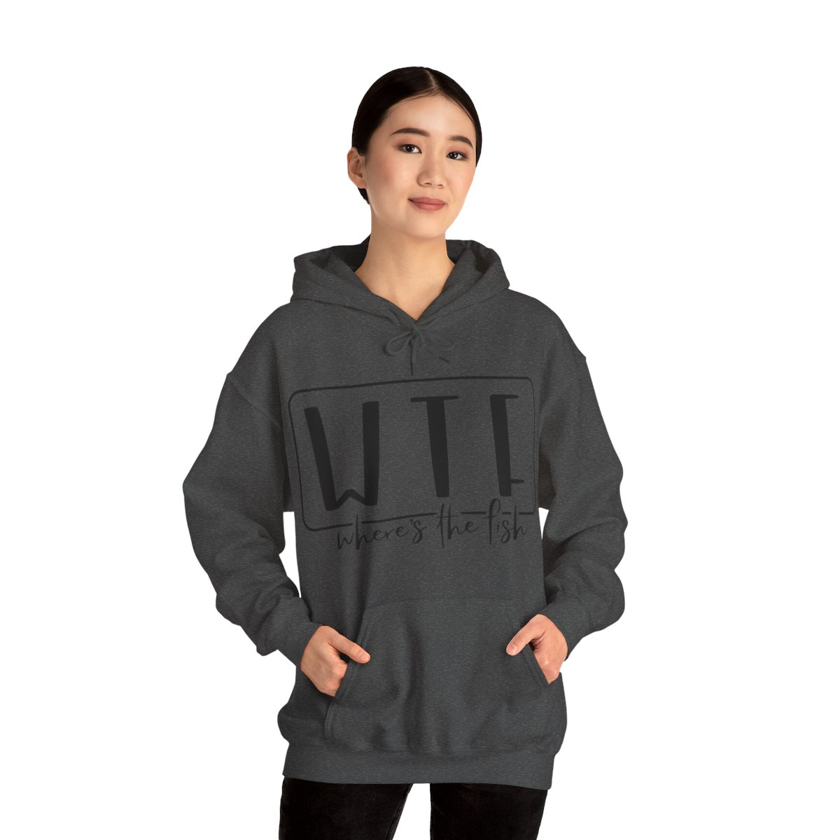 Stay Warm in Style with Our WTF – Where’s The Fish Print Hoodie, Goodies N Stuff