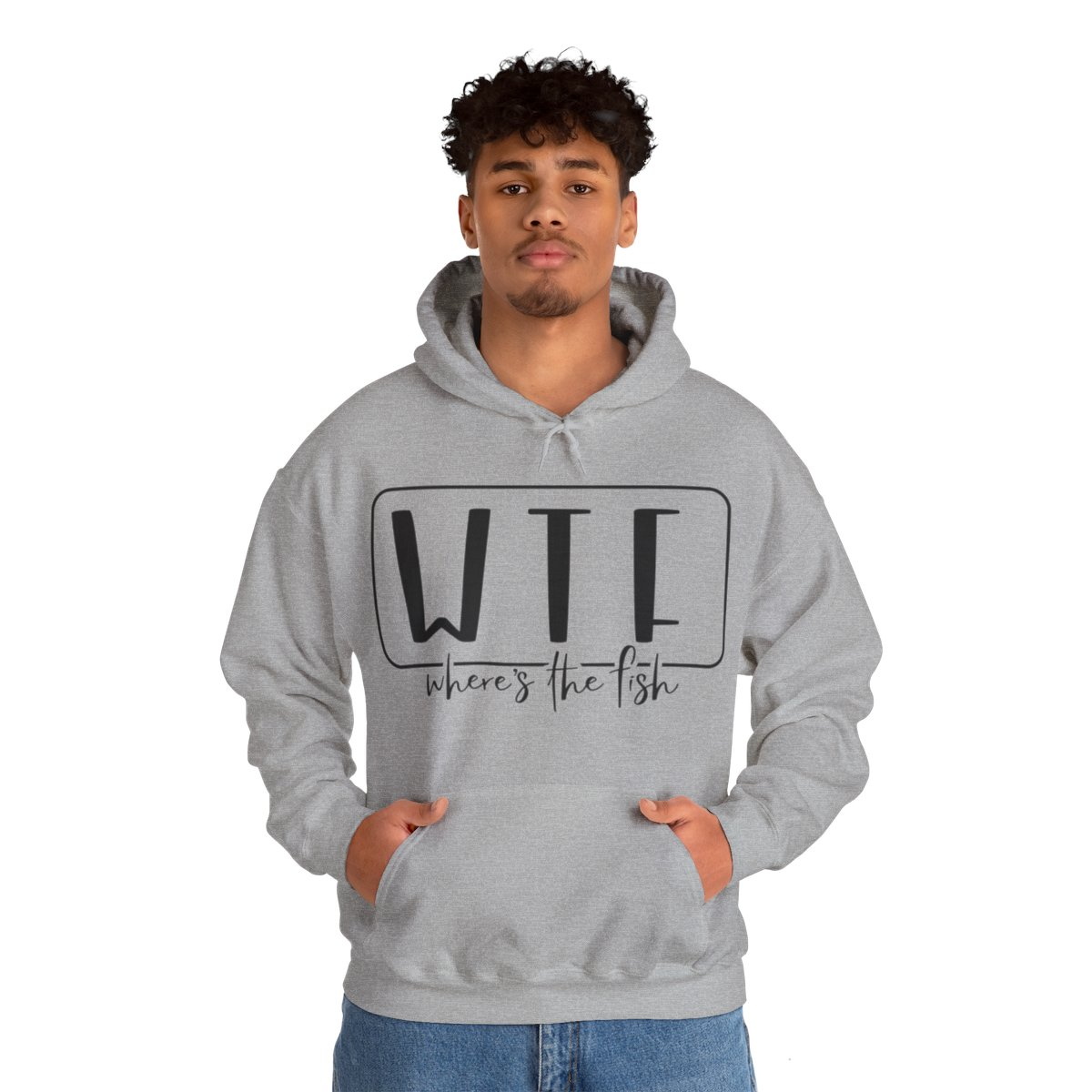 Stay Warm in Style with Our WTF – Where’s The Fish Print Hoodie, Goodies N Stuff