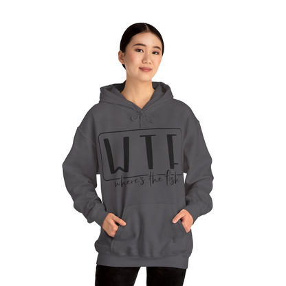 Stay Warm in Style with Our WTF – Where’s The Fish Print Hoodie, Goodies N Stuff