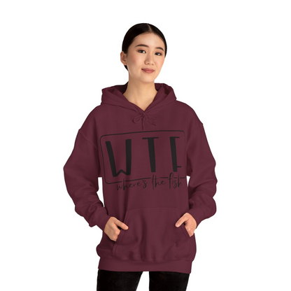 Stay Warm in Style with Our WTF – Where’s The Fish Print Hoodie, Goodies N Stuff