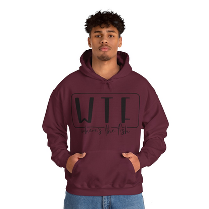 Stay Warm in Style with Our WTF – Where’s The Fish Print Hoodie, Goodies N Stuff