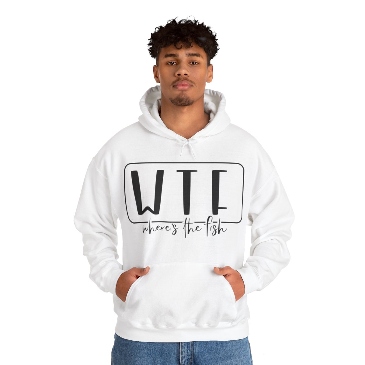 Stay Warm in Style with Our WTF – Where’s The Fish Print Hoodie, Goodies N Stuff