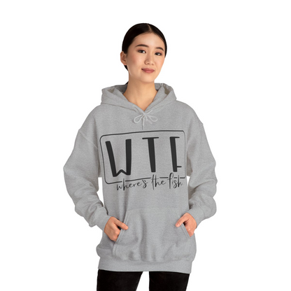 Stay Warm in Style with Our WTF – Where’s The Fish Print Hoodie, Goodies N Stuff