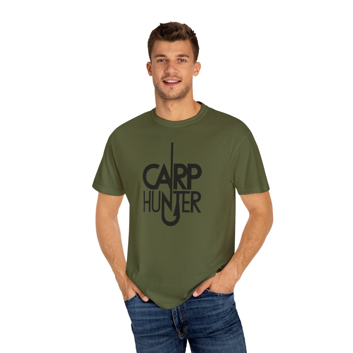 Catch Carp in Style with Our “Carp Hunter” Unisex Garment-Dyed T-shirt, Goodies N Stuff