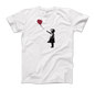 Banksy The Girl with a Red Balloon Artwork T-Shirt, Goodies N Stuff