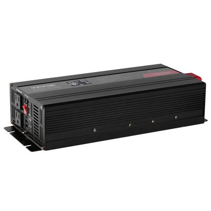 VEVOR Pure Sine Wave Inverter, 2000 Watt, DC 12V to AC 120V Power Inverter with 2 AC Outlets 2 USB Port 1 Type-C Port, LCD Display and Remote Controller for Medium-Sized Household Equipment, CE FCC, Goodies N Stuff