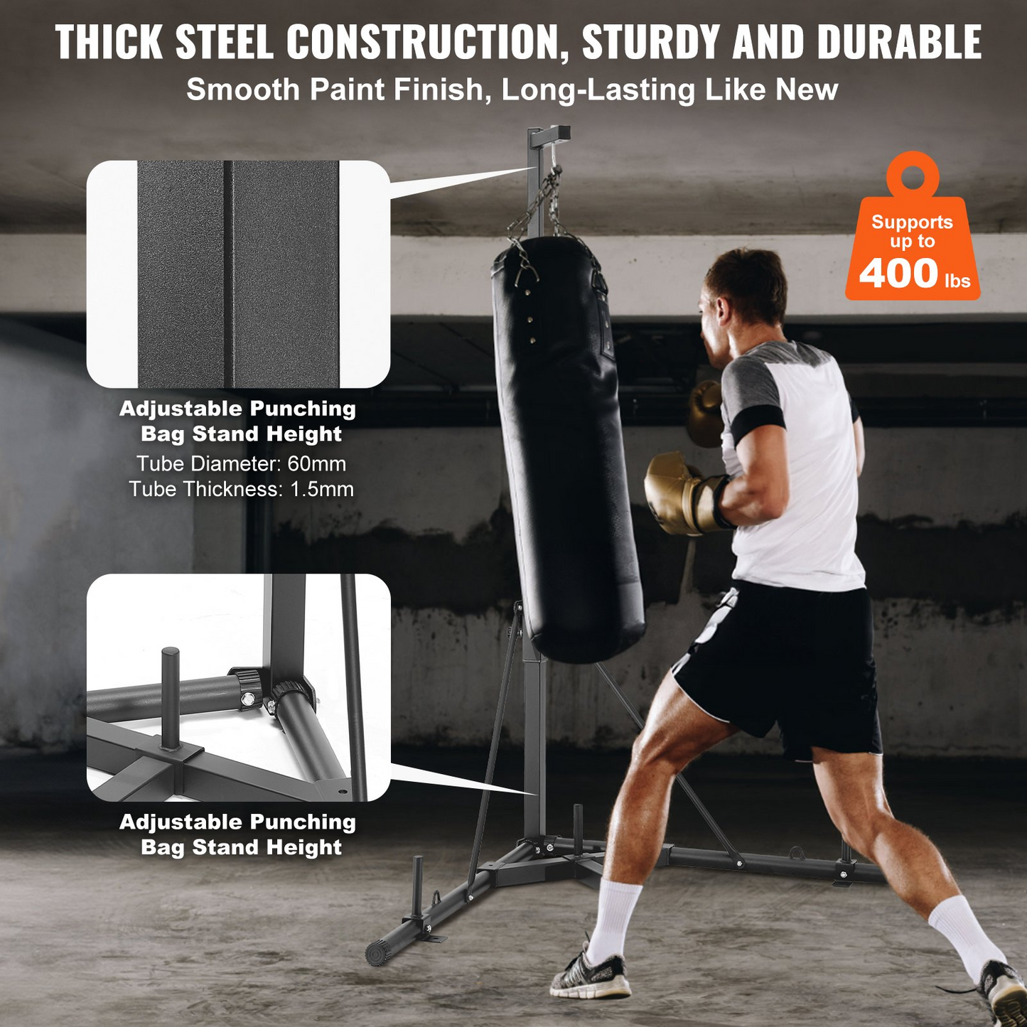 VEVOR Punching Bag Stand - Heavy Duty Steel Workout Training Equipment, Goodies N Stuff